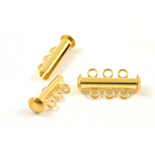 3 ROWS SLIDING GOLD COLOR CLASP 